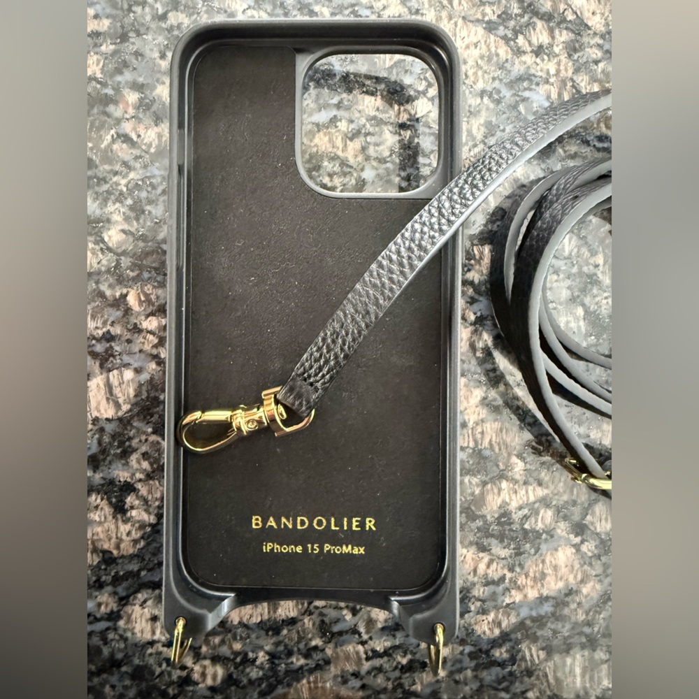 Bandolier Black Phone Case with adjustable Strap iPhone 15 promax - Picture 2 of 2